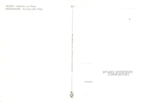 AK / Ansichtskarte Seilbahn Plose Brixen Bressanone  Seilbahn