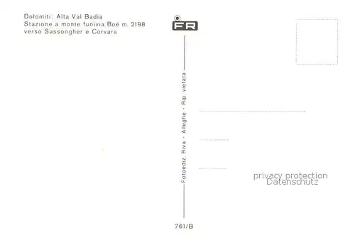 AK / Ansichtskarte Seilbahn Funivia Boe Alta Val Badia Dolomiti Seilbahn