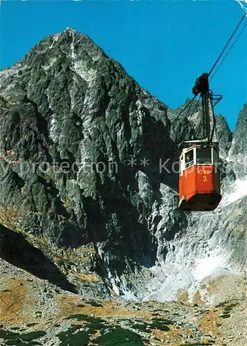 AK / Ansichtskarte Seilbahn Vysoke Tatry Skalnata Dolina Hohe Tatra Seilbahn