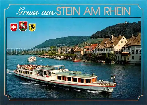 AK / Ansichtskarte Motorschiffe Kreuzlingen Stein am Rhein Burg Hohenklingen Motorschiffe