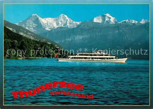 AK / Ansichtskarte Motorschiffe Bluemlisalp Thunersee Eiger Moench Jungfrau  Motorschiffe
