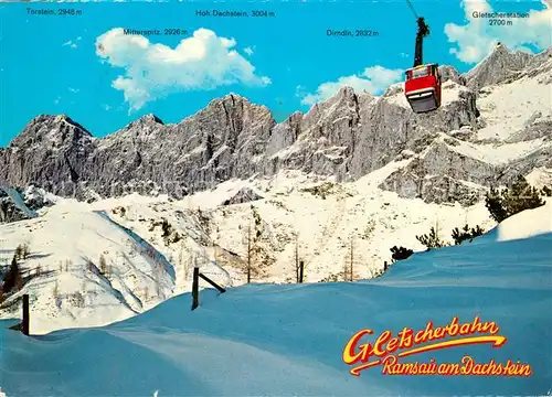 AK / Ansichtskarte Seilbahn Gletscherbahn Ramsau Dachstein  Seilbahn