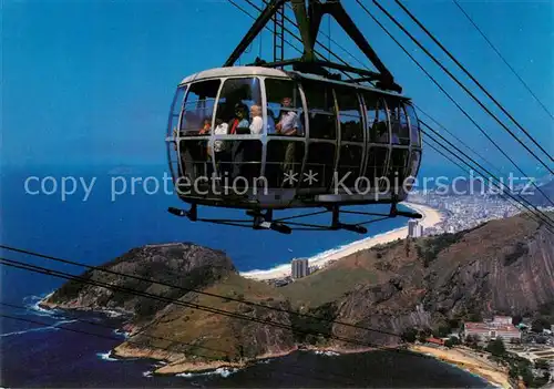 AK / Ansichtskarte Seilbahn Bondinho Aereo Pao de Acucar Rio de Janeiro Seilbahn