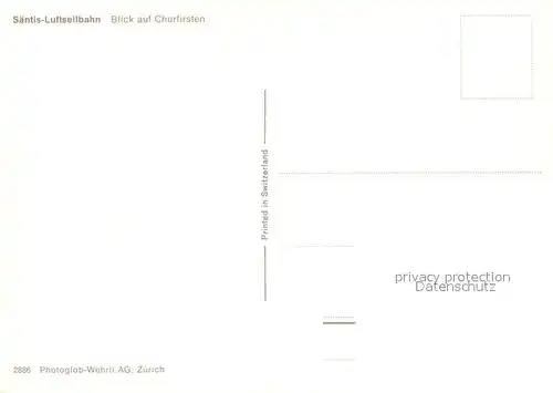 AK / Ansichtskarte Seilbahn Saentis Churfirsten Seilbahn