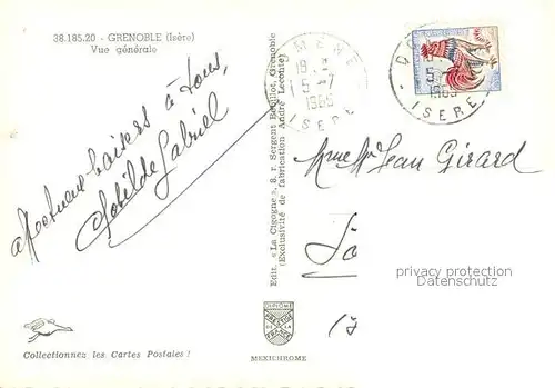 AK / Ansichtskarte Seilbahn Grenoble  Seilbahn