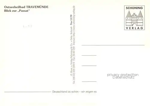 AK / Ansichtskarte Segelschiffe Passat Travemuende Anker  Segelschiffe