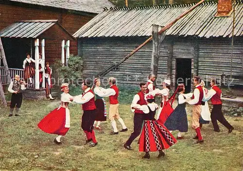 AK / Ansichtskarte Tanz_Taenzer Suomi Finland Folkstaenzer  Tanz Taenzer