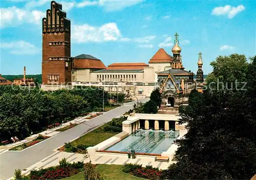 AK / Ansichtskarte Russische_Kirche_Kapelle Darmstadt Kuenstlerkolonie Hochzeitsturm  Russische_Kirche_Kapelle