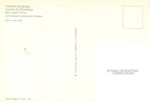 AK / Ansichtskarte Stierkampf Corrida de Toros  Stierkampf