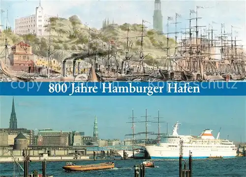 AK / Ansichtskarte Segelschiffe Hamburg Hafen 800 Jahre  Segelschiffe