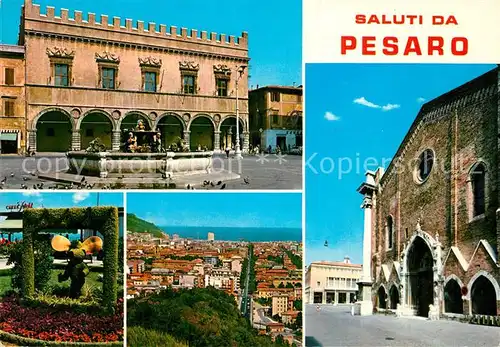 AK / Ansichtskarte Pesaro Herzoglicher Palast Kathedrale Stadtpanorama Cafe Restaurant Pesaro