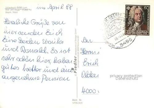 AK / Ansichtskarte Lam_Oberpfalz mit Gr Osser Lam_Oberpfalz