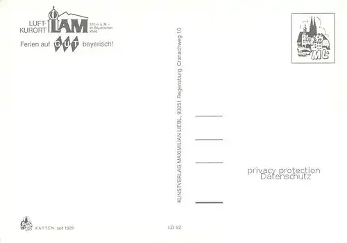 AK / Ansichtskarte Lam_Oberpfalz Teilansicht Lam_Oberpfalz