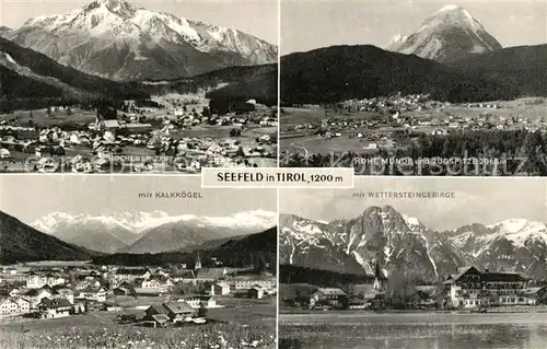 AK / Ansichtskarte Seefeld_Tirol Hoehe Munde Zugspitze Hocheder Kalkkoegel Seefeld Tirol