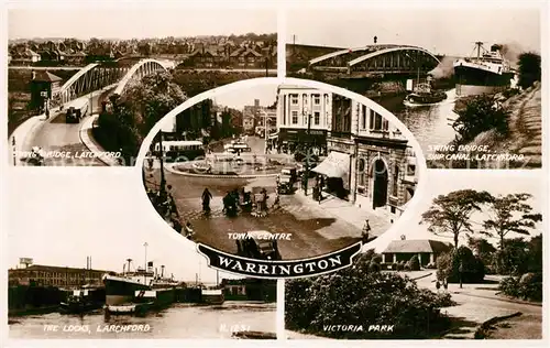 AK / Ansichtskarte Warrington Victoria Park Locks Larchford Town Centre Warrington