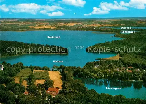 AK / Ansichtskarte Dieksee Fliegeraufnahme Langensee Edebergsee Hoeftsee Dieksee