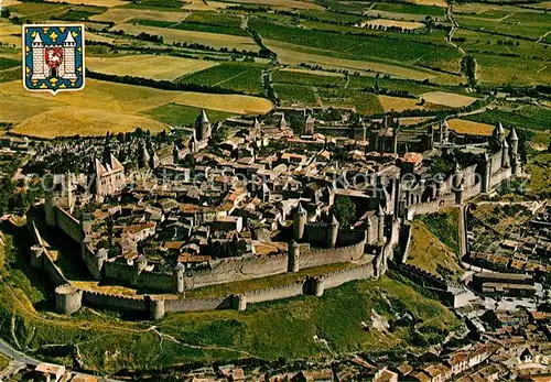 AK / Ansichtskarte Carcassonne Fliegeraufnahme Carcassonne