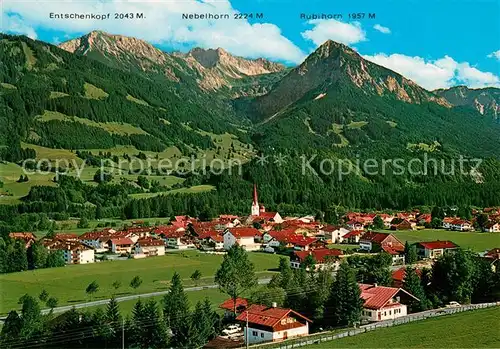 AK / Ansichtskarte Fischen_Allgaeu Entschenkopf Nebelhorn Rubihorn Fischen Allgaeu