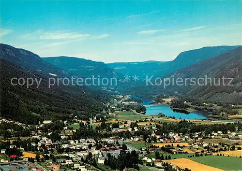 AK / Ansichtskarte Nesbyen Hallingdal Fliegeraufnahme Nesbyen