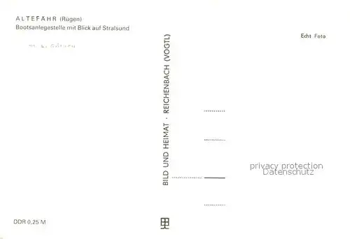 AK / Ansichtskarte Altefaehr_Ruegen Bootsanlegestelle Stralsund Altefaehr Ruegen