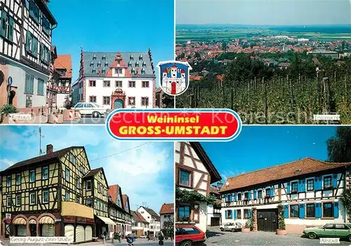 AK / Ansichtskarte Gross Umstadt Rathaus Panorama Georg Aug Zinn Str Altstadt Gross Umstadt