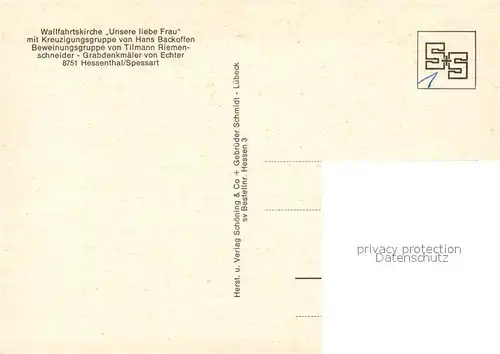 AK / Ansichtskarte Hessenthal_Spessart Wallfahrtskirche Unsere liebe Frau Hessenthal Spessart