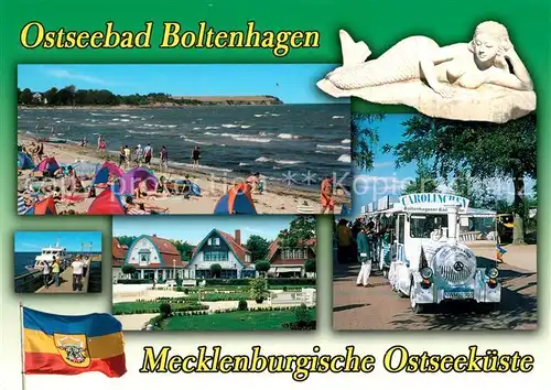 AK / Ansichtskarte Boltenhagen_Ostseebad Strand Ortsmotiv Carolinchen Boltenhagen_Ostseebad