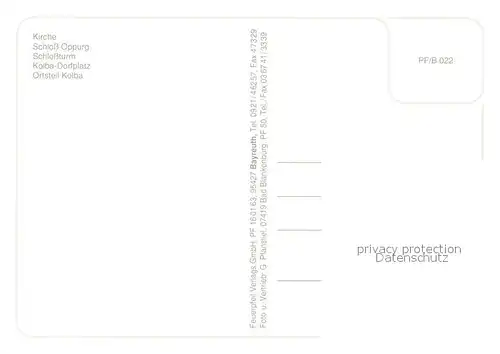 AK / Ansichtskarte Oppurg Kirche Schloss Oppurg Schlossturm Kolba Dorfplatz  Oppurg