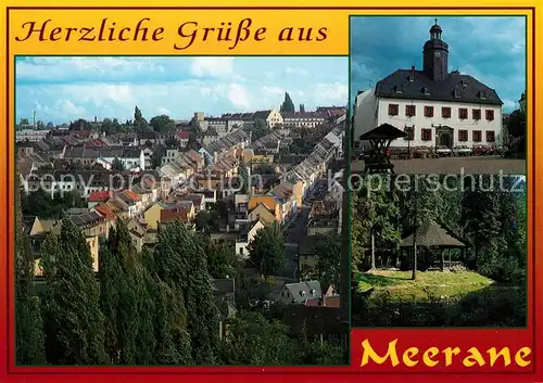 AK / Ansichtskarte Meerane Stadtblick Schloss Park Meerane