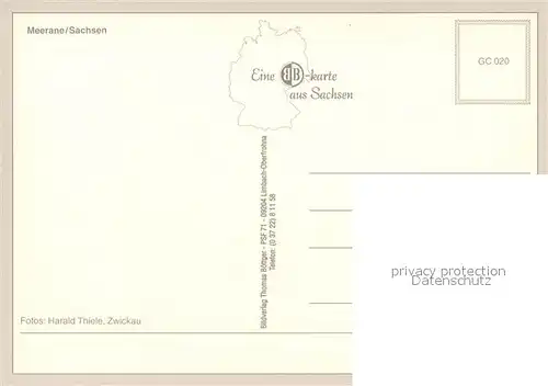 AK / Ansichtskarte Meerane Stadtblick Schloss Park Meerane