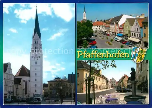 Pfaffenhofen_Ilm Kirche Marktplatz Brunnen Pfaffenhofen Ilm