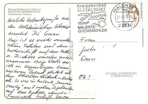 Malente Gremsmuehlen Promenade Kirche Windmuehle Strand Bootsanlegestelle Malente Gremsmuehlen