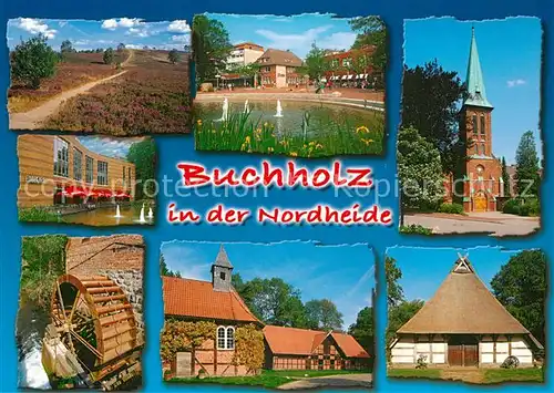 Buchholz_Nordheide Heide Teich Kirche Muehlrad Gehoeft Buchholz Nordheide