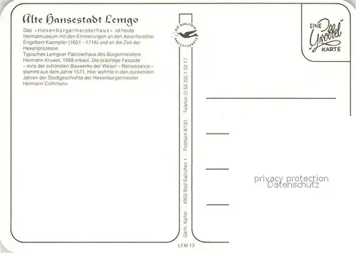 Lemgo Hexenbuergermeisterhaus Lemgo