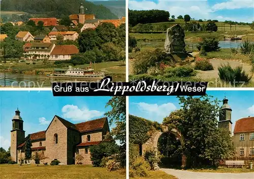 Lippoldsberg Weserpartie Schloss Kirche Lippoldsberg
