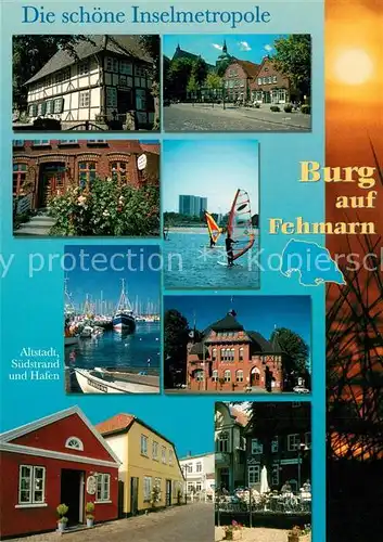 Burg_Fehmarn Altstadt Suedstrand und Hafen Burg Fehmarn