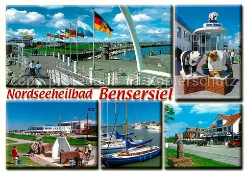 Bensersiel_Nordseebad Bootshafen Zum Baeren Yachthafen Strassenpartie Bensersiel_Nordseebad