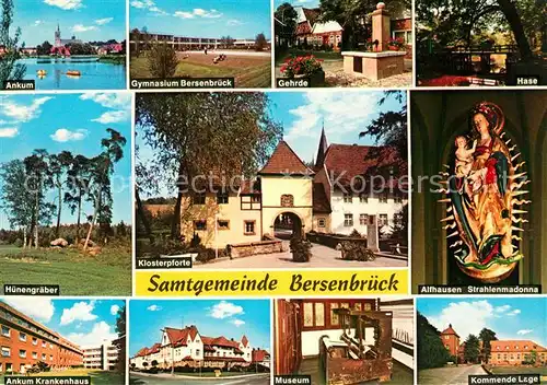 Bersenbrueck Ankum Gymnasium Gehrde Hase Huenengraeber Klosterpforte Strahlenmadonna Krankenhaus Museum Kommende Lage Bersenbrueck