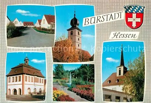 Buerstadt Strasse Rathaus Kirche Park Buerstadt