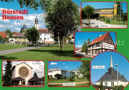 Buerstadt Rathaus Fachwerk St Peter Altenheim Ev Kirche Buerstadt