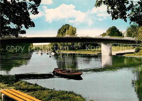 Stockstadt_Rhein Partie am Kuehkopf Bruecke Stockstadt_Rhein