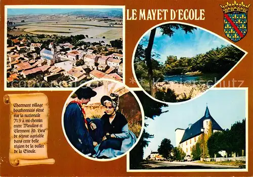 Le_Mayet d_Ecole Fliegeraufnahme Teilansichten Trachten Schloss Le_Mayet d_Ecole