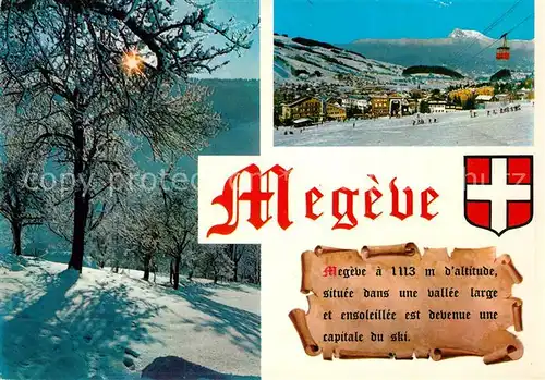 Megeve Poesi du givre Vers Rochebrune Vue generale de la ville Megeve