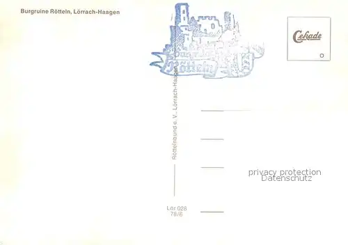 Loerrach Burgruine Roetteln Loerrach