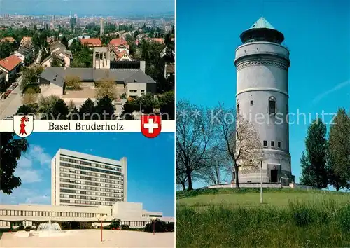 Basel_BS Stadtblick Teilansicht Kantonsspital und Wasserturm Bruderholz Basel_BS