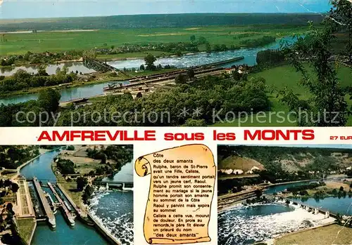 Amfreville sous les Monts Panorama Schleuse Stausee Amfreville sous les Monts