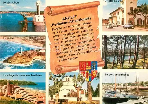 Anglet Le semaphore Le phare Village de vacances Hotel de Ville Lac de Chiberta Le port de plaisance Anglet