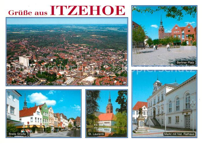 Itzehoe Fliegeraufnahme Berliner Platz Breite Strasse St Laurentii