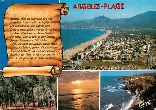 Argeles_Plage Vue aerienne de la ville et de la plage Argeles_Plage