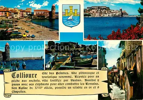 Collioure Le Port Vue densemble Le Chateau des Templiers Vieille Rue Pittoresque Collioure